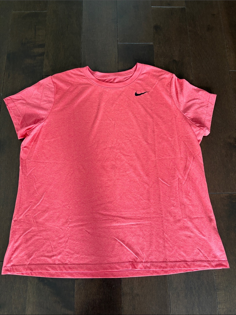 Nike Coral Pink Performance Tee with Swoosh